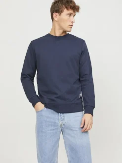 JJEBASIC SWEAT CREW NECK NOOS navy blazer