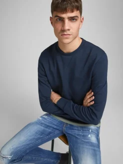 JJEBASIC SWEAT CREW NECK NOOS navy blazer