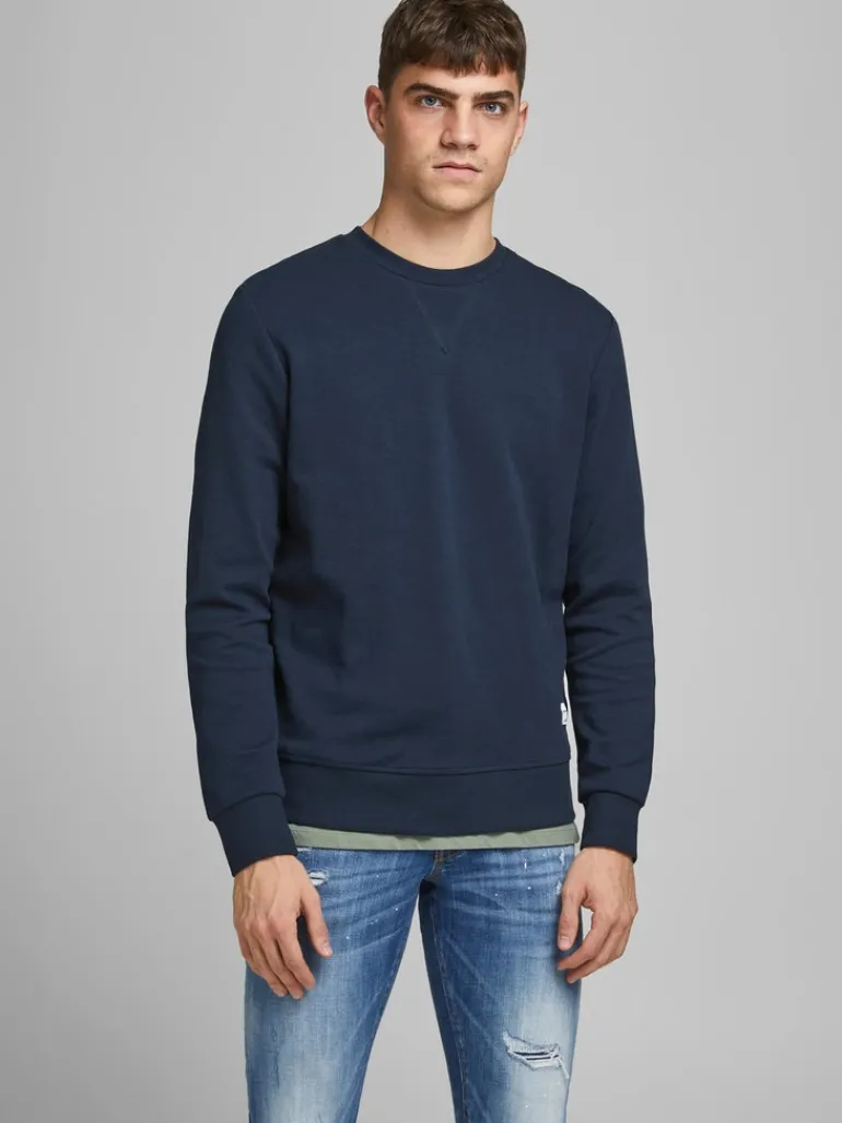 JJEBASIC SWEAT CREW NECK NOOS navy blazer