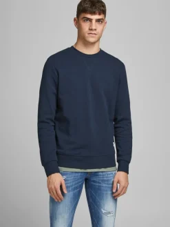JJEBASIC SWEAT CREW NECK NOOS navy blazer