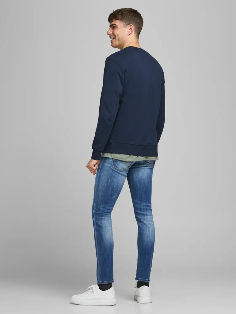 JJEBASIC SWEAT CREW NECK NOOS navy blazer
