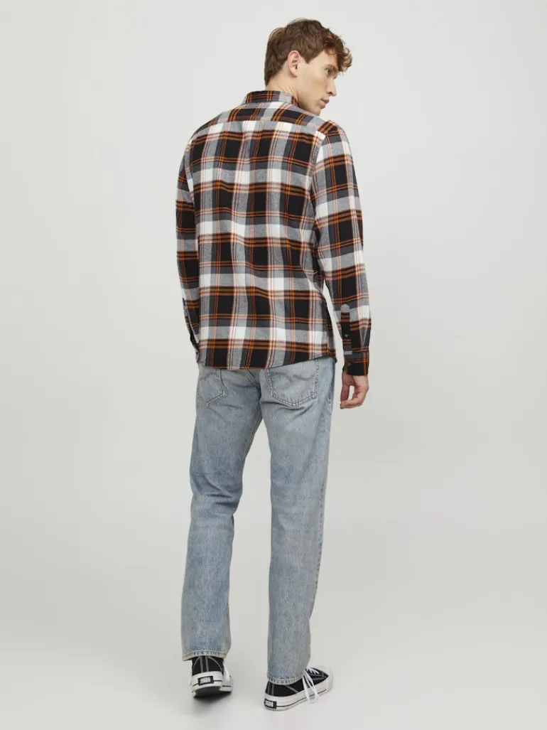 JJECLASSIC AUTUMN CHECK SHIRT LS SN hawaiian sunset