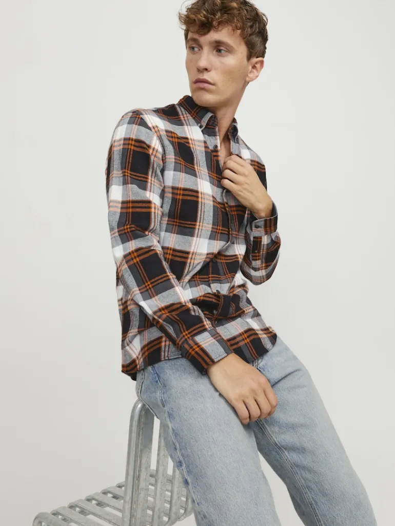 JJECLASSIC AUTUMN CHECK SHIRT LS SN hawaiian sunset