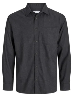 JJECLASSIC MELANGE SHIRT L/S NOOS dark grey melange