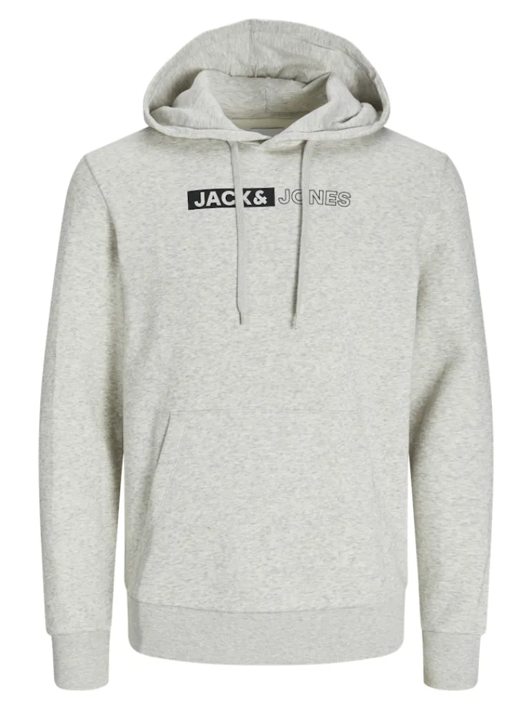 JJECORP LOGO SWEAT HOOD PLAY NOOS white melange