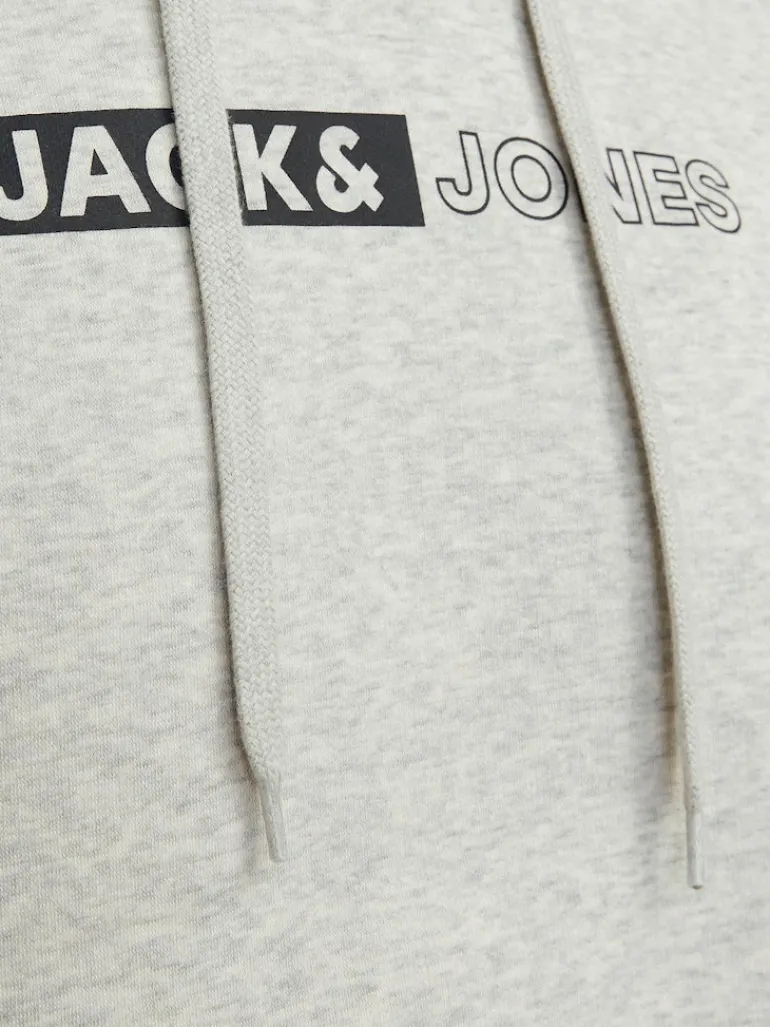 JJECORP LOGO SWEAT HOOD PLAY NOOS white melange