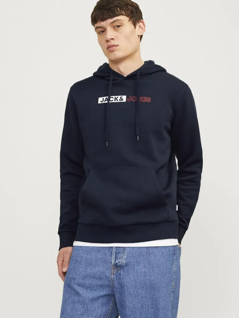 JJECORP LOGO SWEAT HOOD PLAY NOOS navy blazer2