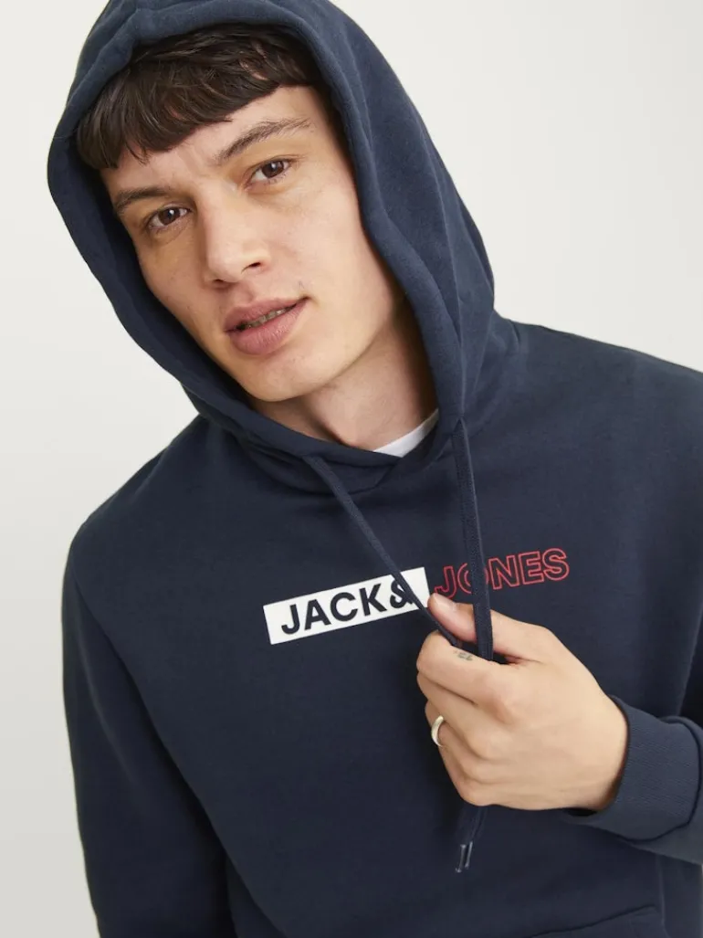 JJECORP LOGO SWEAT HOOD PLAY NOOS navy blazer2