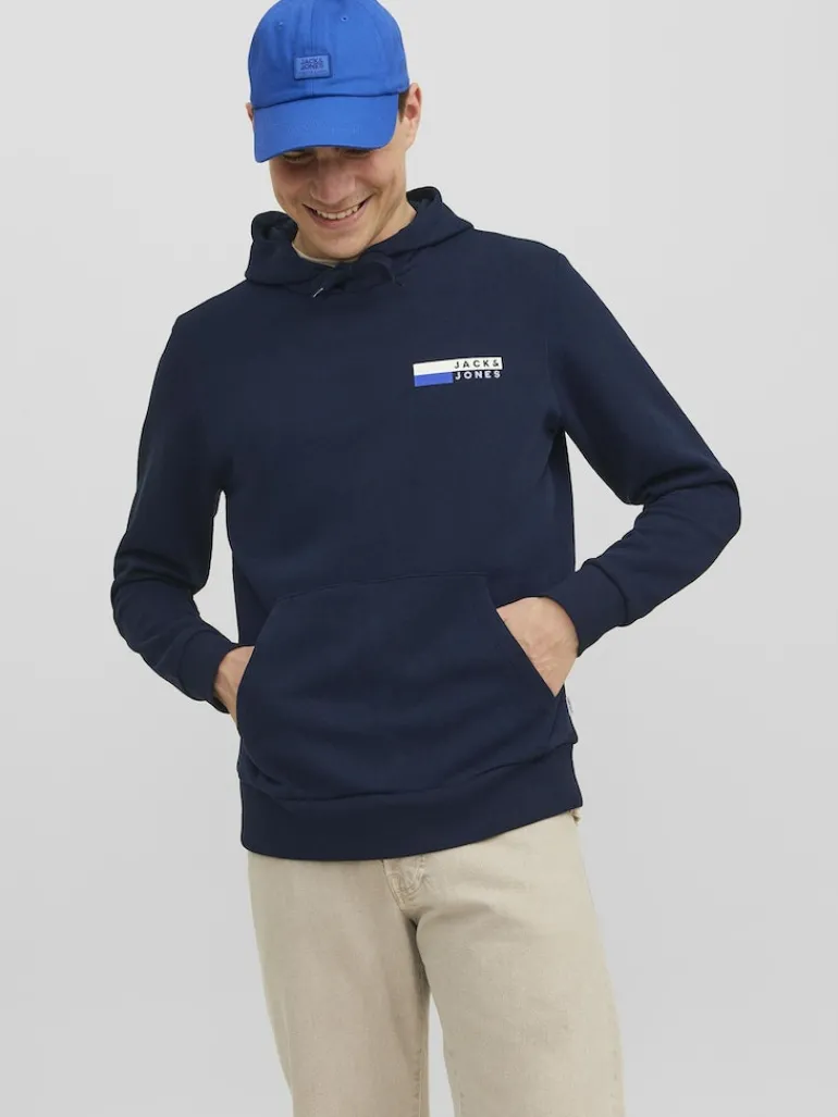 JJECORP LOGO SWEAT HOOD PLAY NOOS navy blazer1