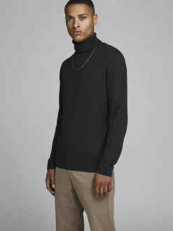 JJEEMIL KNIT ROLL NECK NOOS black