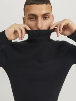 JJEEMIL KNIT ROLL NECK NOOS black