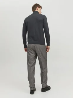 JJEEMIL KNIT ROLL NECK NOOS dark grey melange