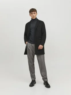 JJEEMIL KNIT ROLL NECK NOOS dark grey melange
