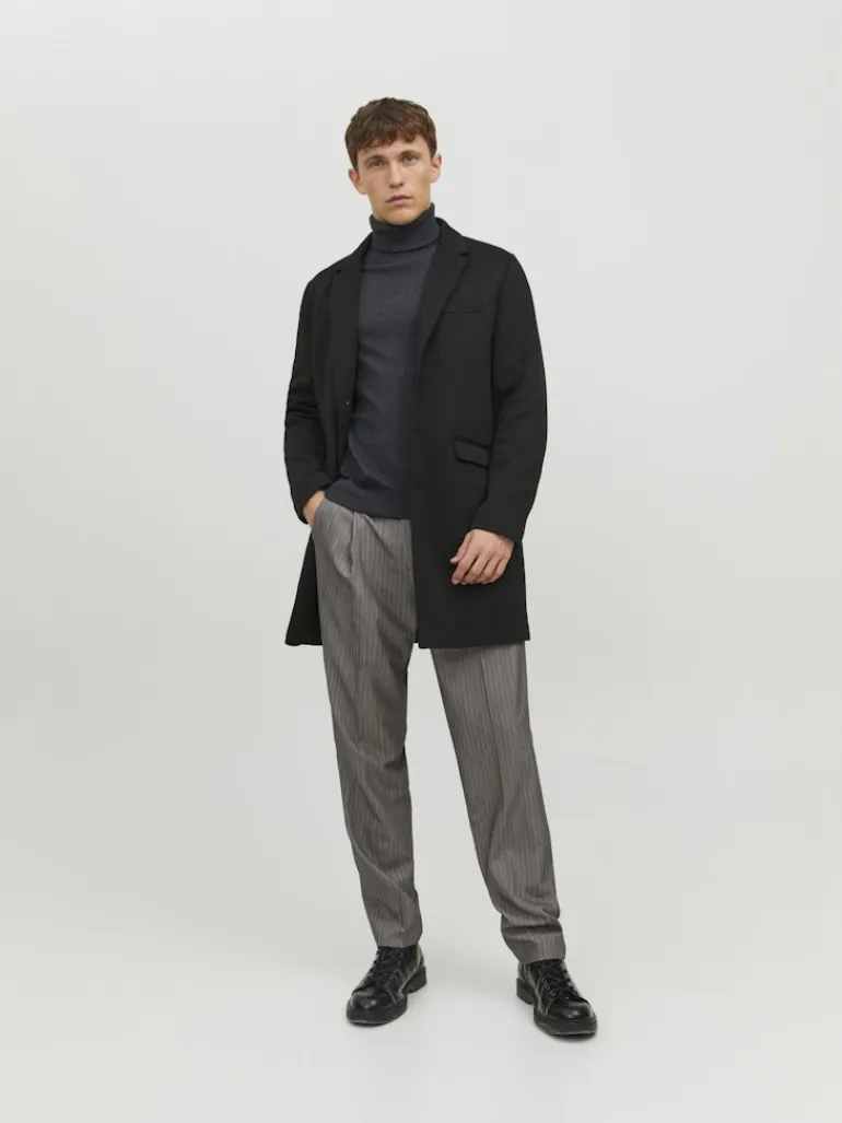 JJEEMIL KNIT ROLL NECK NOOS dark grey melange