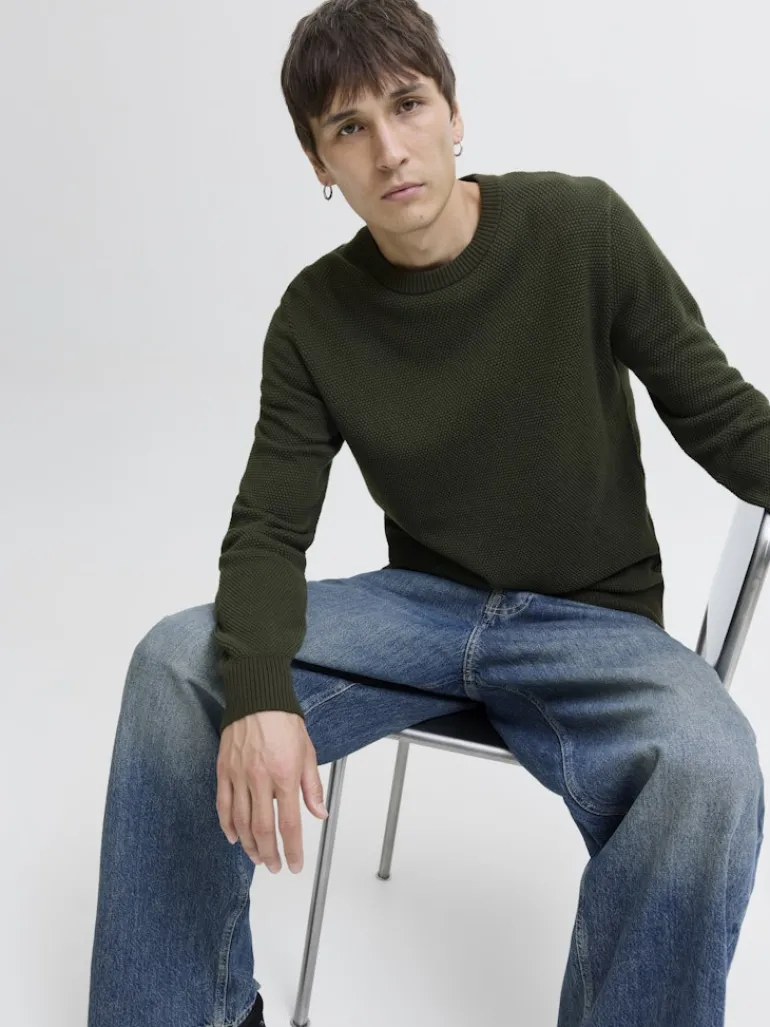 JJEGLOBE KNIT CREW NECK NOOS duffel bag