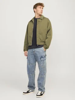 JJEGLOBE KNIT CREW NECK NOOS dark grey melange