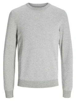 JJEGLOBE KNIT CREW NECK NOOS light grey melange