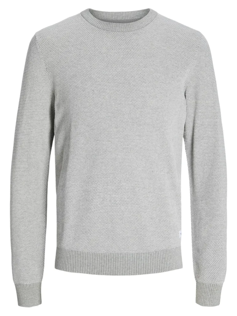 JJEGLOBE KNIT CREW NECK NOOS light grey melange
