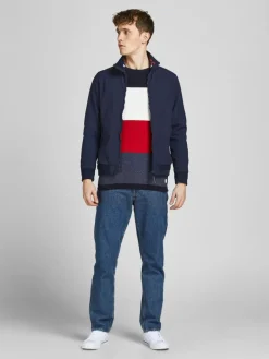 JJEGUSTAV KNIT CREW NECK NOOS true red