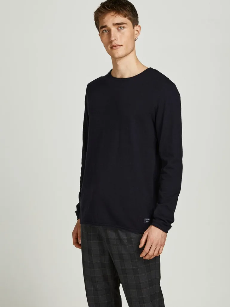 JJEHILL KNIT CREW NECK NOOS black