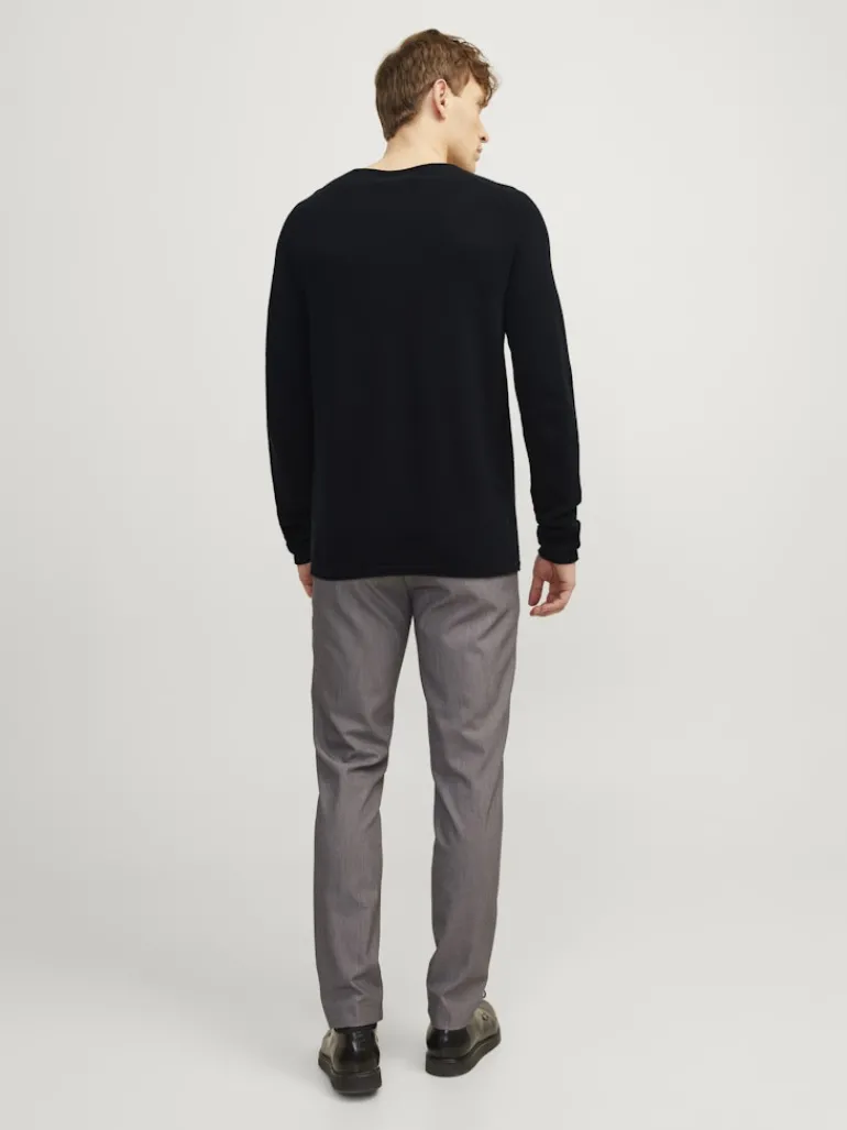 JJEHILL KNIT CREW NECK NOOS black