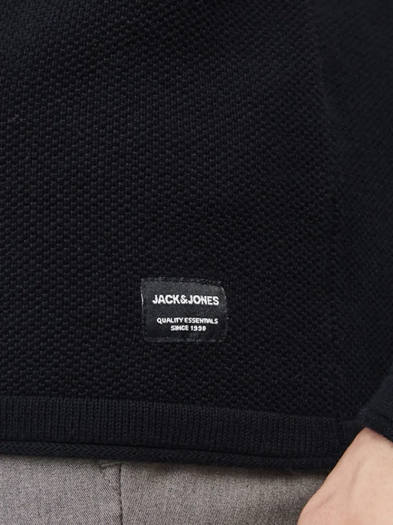 JJEHILL KNIT CREW NECK NOOS black
