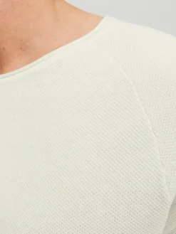 JJEHILL KNIT CREW NECK NOOS cloud dancer