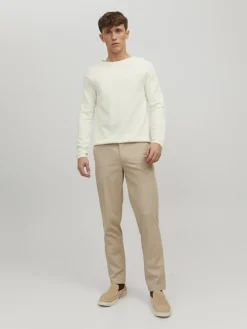 JJEHILL KNIT CREW NECK NOOS cloud dancer