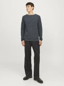 JJEHILL KNIT CREW NECK NOOS dark grey melange