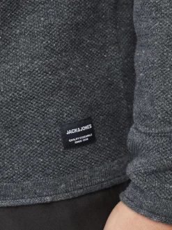 JJEHILL KNIT CREW NECK NOOS dark grey melange