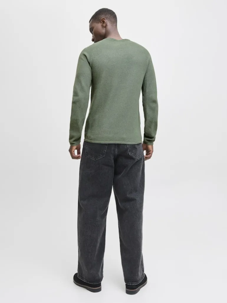 JJEHILL KNIT CREW NECK NOOS laurel wreath