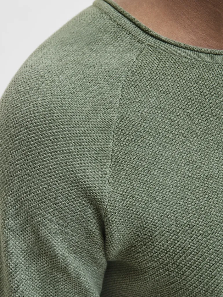 JJEHILL KNIT CREW NECK NOOS laurel wreath