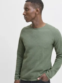 JJEHILL KNIT CREW NECK NOOS laurel wreath
