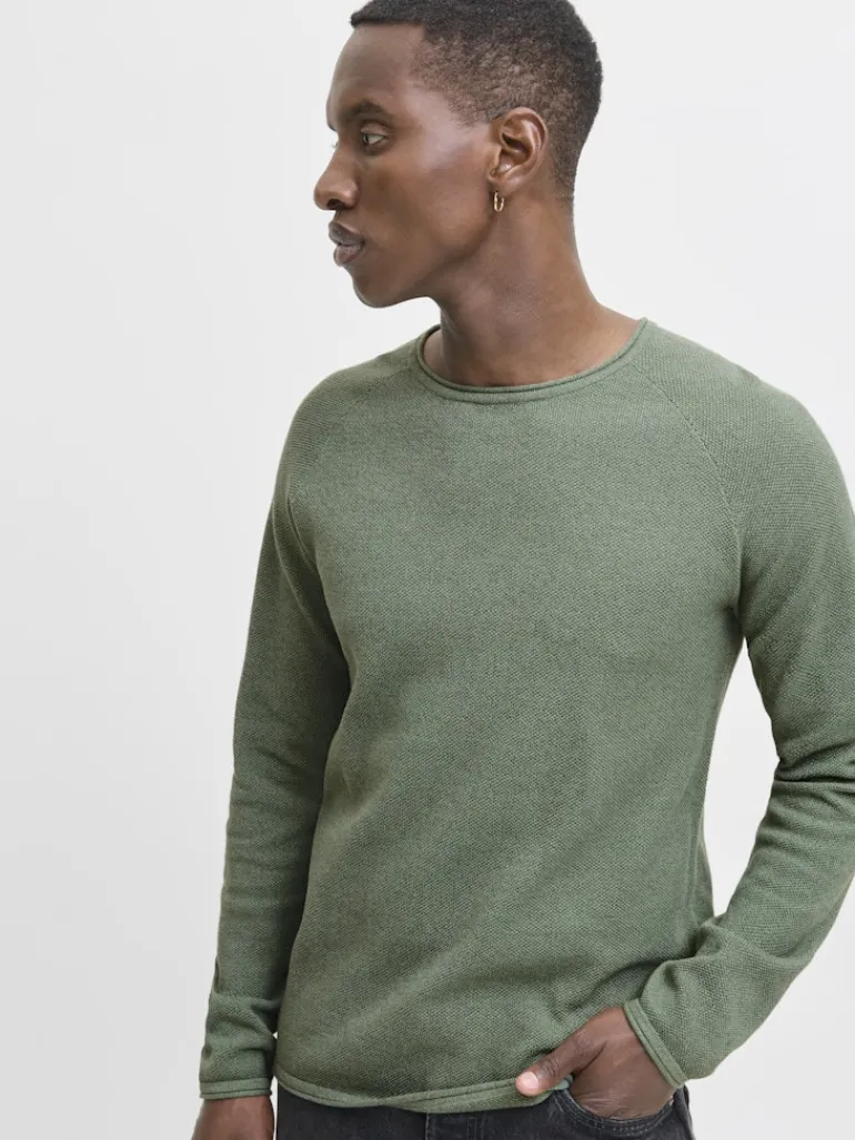 JJEHILL KNIT CREW NECK NOOS laurel wreath