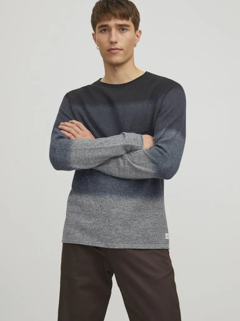 JJEHILL KNIT CREW NECK NOOS navy blazer1