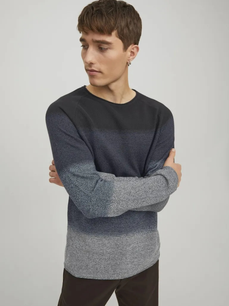 JJEHILL KNIT CREW NECK NOOS navy blazer1