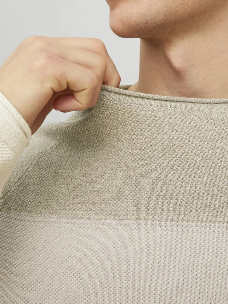 JJEHILL KNIT CREW NECK NOOS oatmeal