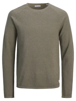 JJEHILL KNIT CREW NECK NOOS vetiver