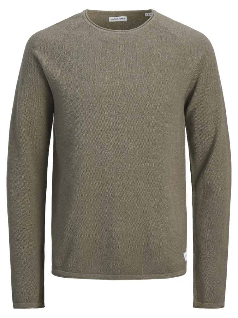 JJEHILL KNIT CREW NECK NOOS vetiver