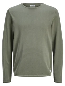 JJELEO KNIT CREW NECK NOOS agave green