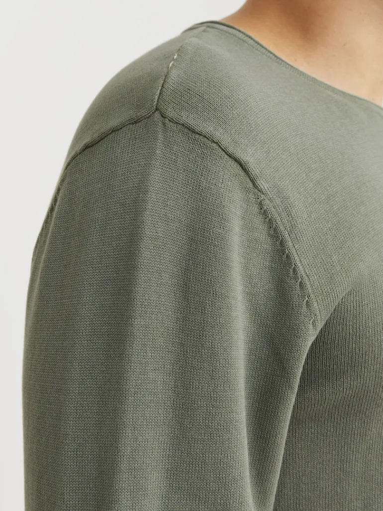 JJELEO KNIT CREW NECK NOOS agave green