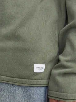 JJELEO KNIT CREW NECK NOOS agave green