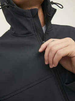 JJEMARVIN HOOD SOFTSHELL NOOS black