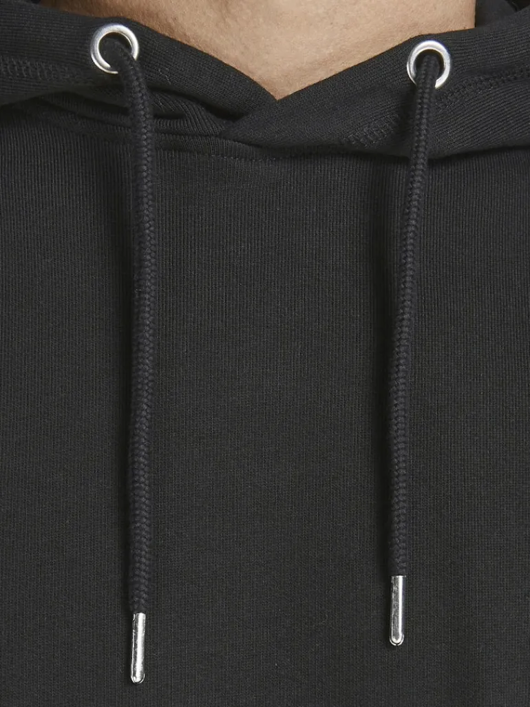 JJEORGANIC BASIC SWEAT HOOD NOOS black