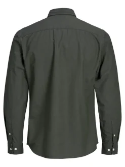 JJEOXFORD BASIC SHIRT L/S NOOS dunkelgrün