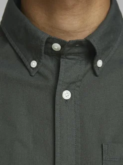 JJEOXFORD BASIC SHIRT L/S NOOS dunkelgrün
