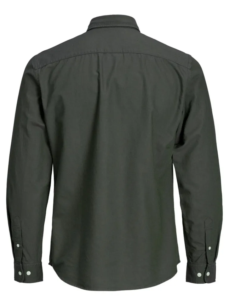 JJEOXFORD BASIC SHIRT L/S NOOS dunkelgrün