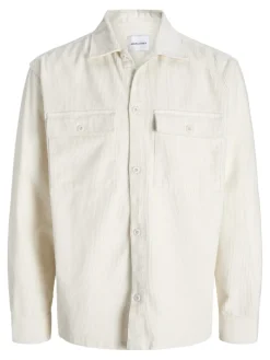 JJEPERFECT CORDUROY OVERSHIRT LS SN antique white