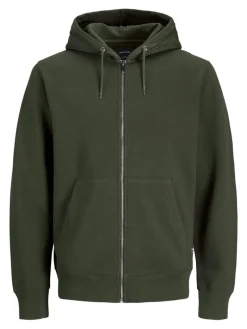 JJESOFT BASIC SWEAT ZIP HOOD NOOS forest night