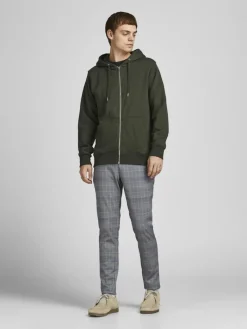 JJESOFT BASIC SWEAT ZIP HOOD NOOS forest night